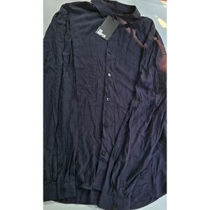 The Kooples Button Down Shirt Womens‎ Long Sleeve Black Collared Top